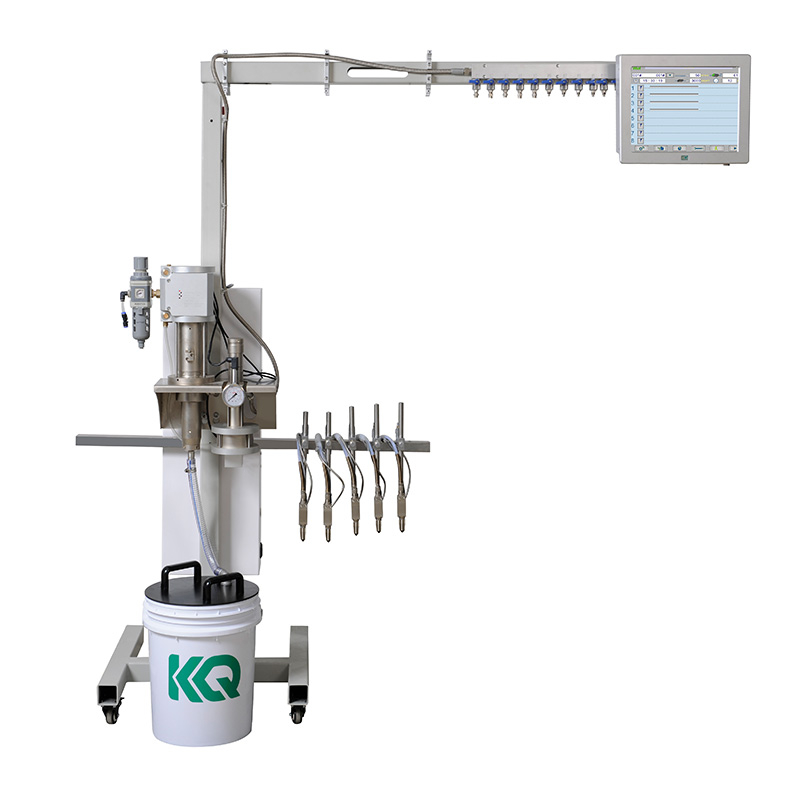 Cold glue application system multiple channels
