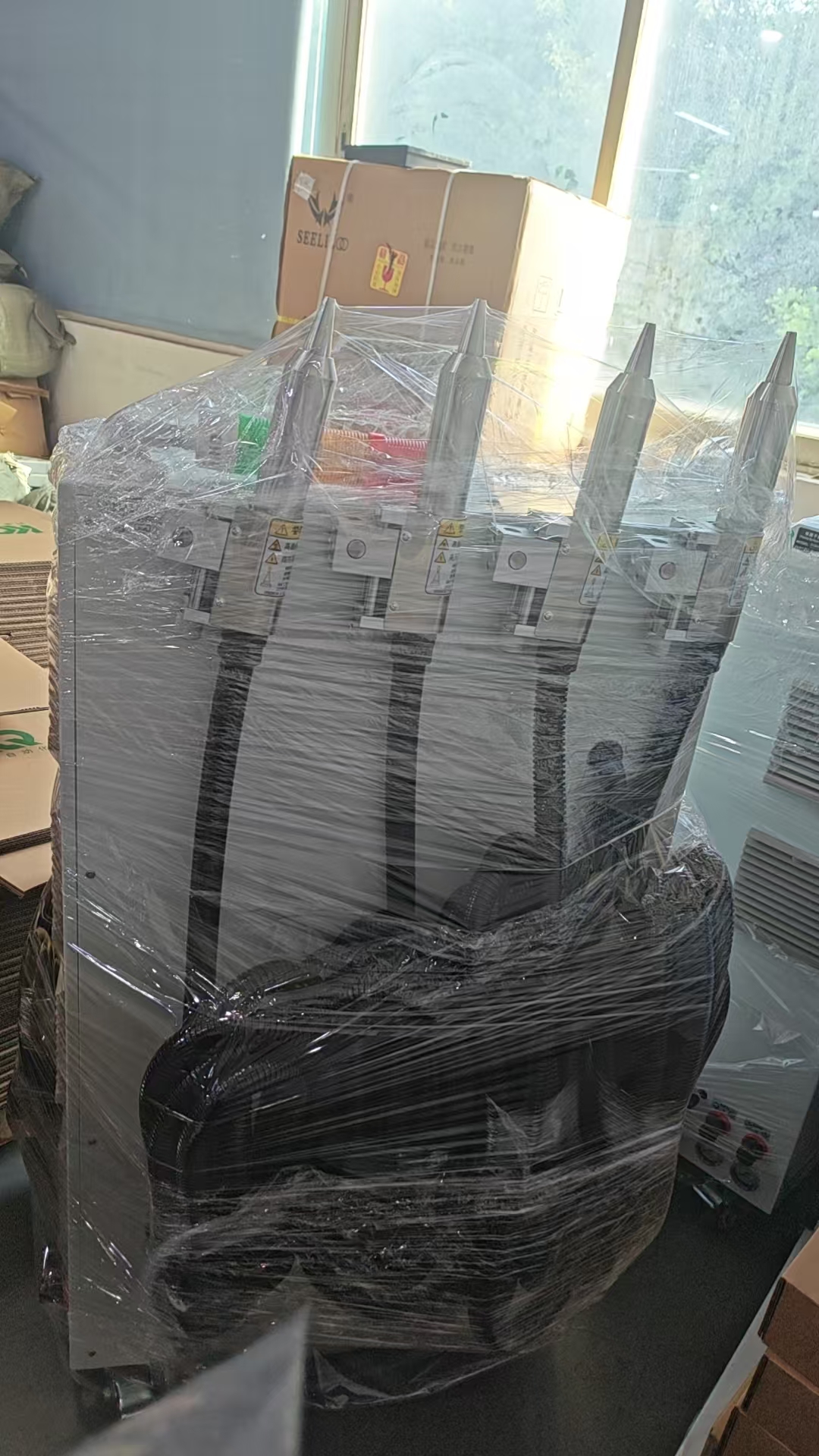 Customized 4-gun plasma surface treatment system with 6-meter plasma cables ready for shipment